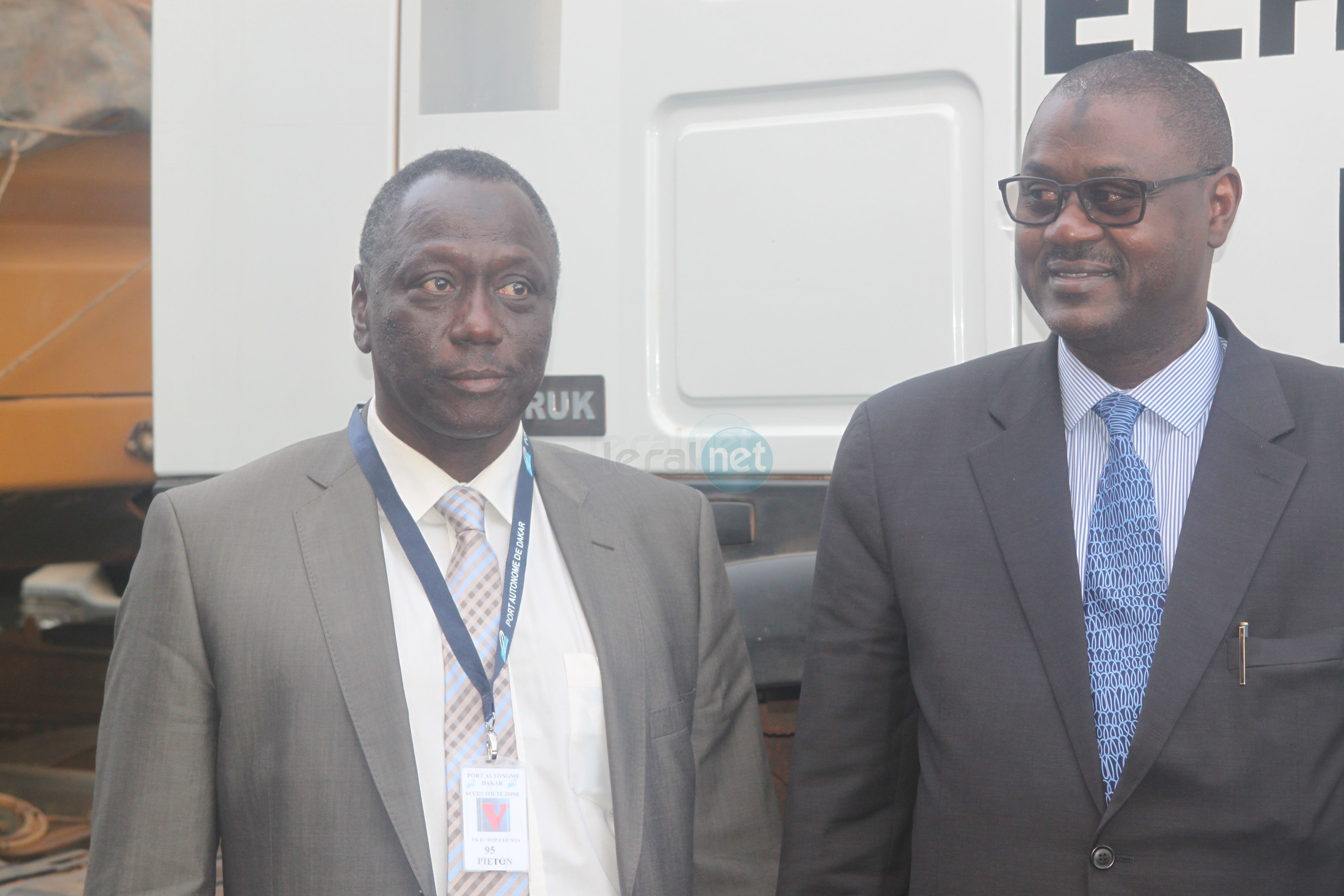 Rencontre entre le Dr Cheikh Kanté directeur général du port autonome de Dakar  et Maître Baber Gano ministre Malien des transports