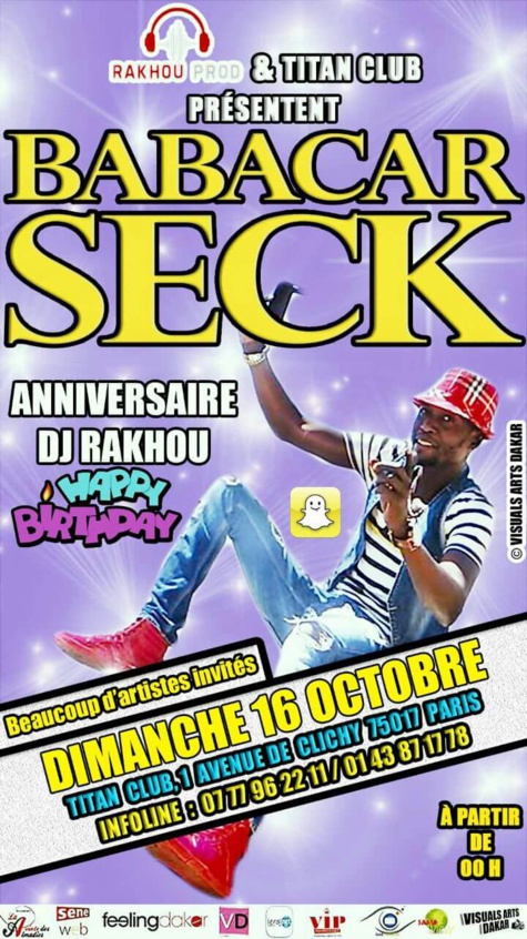 Babacar Seck avec son nouveau tube SNAP, vous invite à l'anniversaire de Dj Rakhou à Paris (vidéo)