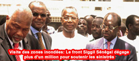 Leral: Visite des zones inondées: Le front Siggil Sénégal dégage plus d’un million pour soutenir les sinistrés