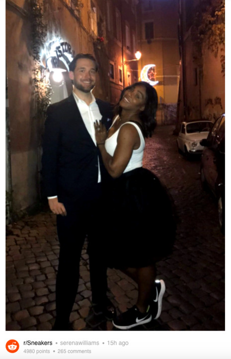 Serena Williams et Alexis Ohanian à Venise. © Reddit