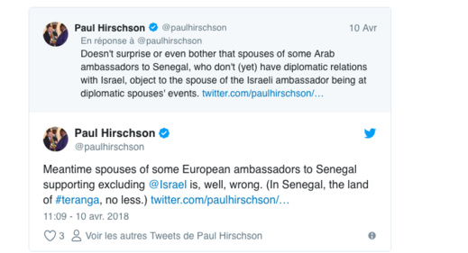 Exclusivité leral : L’épouse de l’ambassadeur d'Israël au Sénégal subit des pressions arabes venant de l'ambassade de France à Dakar