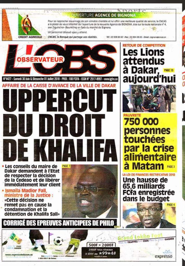 Affaire Khalifa Sall : La vérité sur la décision de la CEDEAO