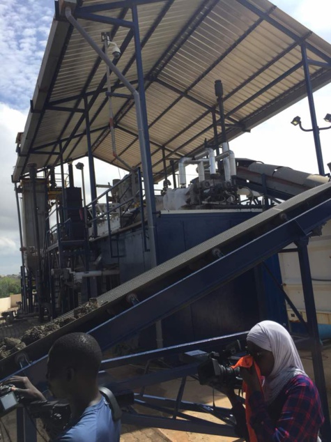 Photos : Visite guidée sur le terrain de la station de traitement des boues de vidange des Niayes Pikine, communément appelée OMNI PROCESSEUR