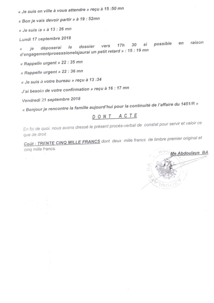 Ousmane Sonko au coeur d’un scandale - Voici les  effarants sms du bras droit du leader du parti Pastef, Abdourahmane Baldé, envoyés à l’homme d’affaires Tahirou Sarr!