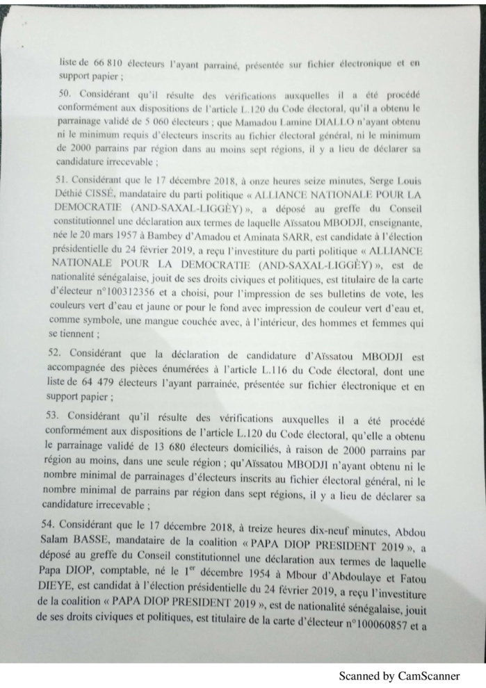 L'intégralité de la décision du Conseil constitutionnel à propos de la liste des candidats de la présidentielle 2019 (document)