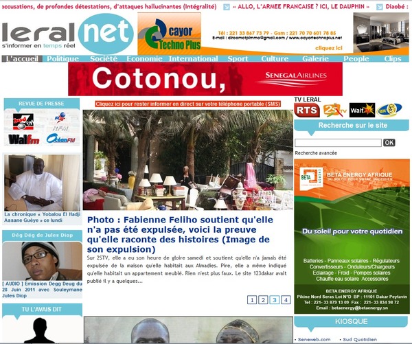 Leral.net, deuxième portail sénégalais le plus convoité le mois dernier selon Google 