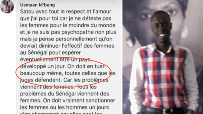 Appel au meurtre des femmes: 2 ans dont 6 mois ferme requis contre Ousmane Mbengue