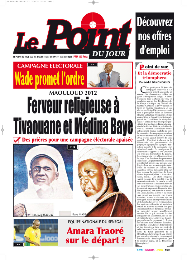 Une /  Le point du jour n° 371