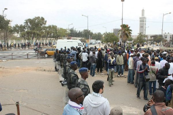 Nouvelle dispersion d'une manifestation interdite à Dakar  (Photos)