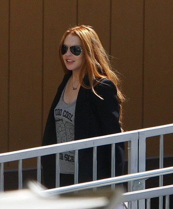 Photos : Lindsay Lohan fait du grabuge sur le tournage de Glee