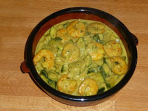 Curry de Courgettes aux Crevettes