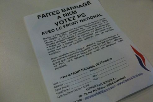 «Votez PS avec le FN» : le tract anti-NKM qui gêne