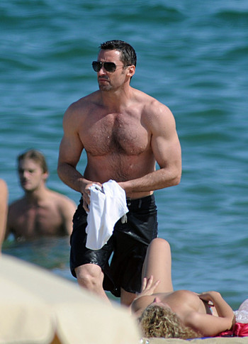 Photo : Hugh Jackman en vacances à Barcelone