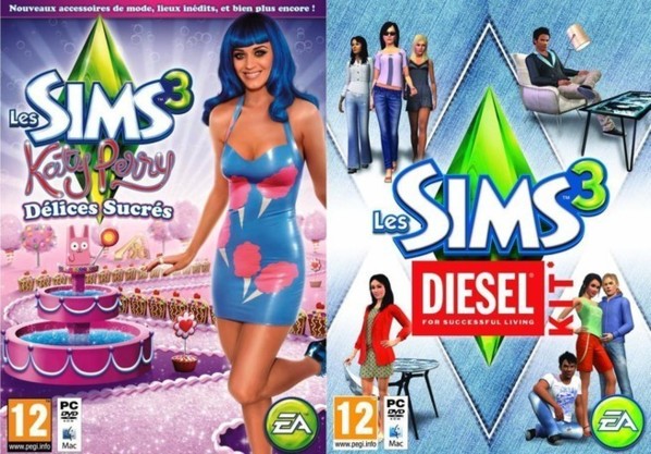 Katy Perry et Diesel s'invitent chez les Sims 3