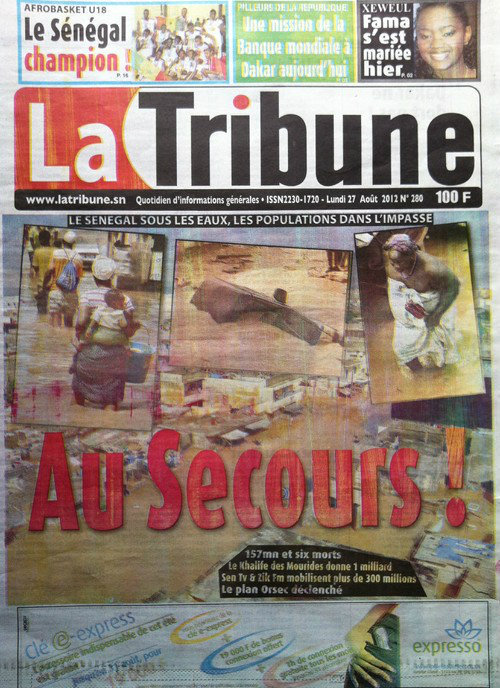 A la Une du Journal La Tribune du 27 Août