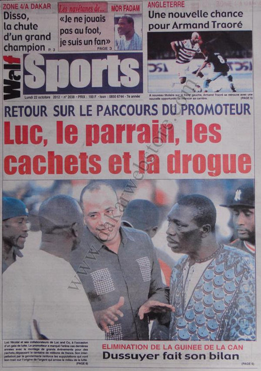 A la Une du Journal Walf Sports du 22 Octobre 