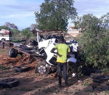 Grave accident à Louga: Un car Ndiaga Ndiaye se renverse faisant plusieurs blessés