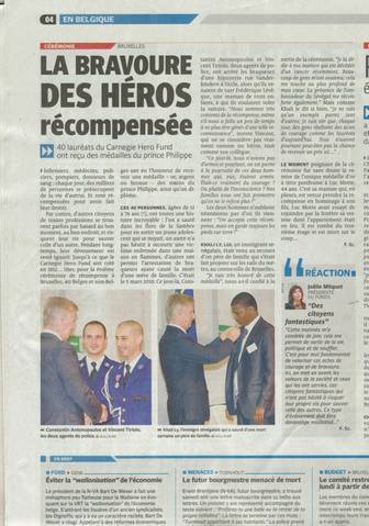 Belgique : Le sénégalais Khali Ly sauve un belge et reçoit une médaille du Prince Philippe