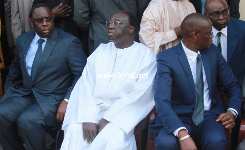 Macky Sall, Moustapha Niasse Mor Ngom à la cérémonie de levée du corps de Assane Seck