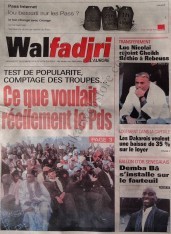 A la Une du Journal Walfadri du vendredi 07 Décembre 2012