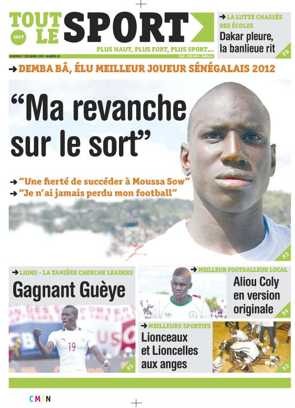 A la Une du Journal Tout Le Sport du vendredi 07 Décembre 2012