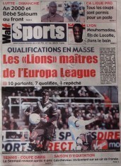 A la Une du Journal WalfSports du Samedi 08 Décembre 2012