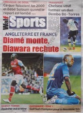 A la Une du Journal Walf Sports du lundi 10 Décembre 2012