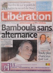 A la Une du Journal Libération du Jeudi 13 Décembre 2012