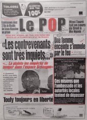 A la Une du Journal Le Populaire du Jeudi 13 Décembre 2012