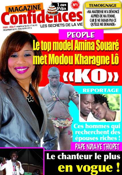 Voici la Une de votre magazine Confidences !