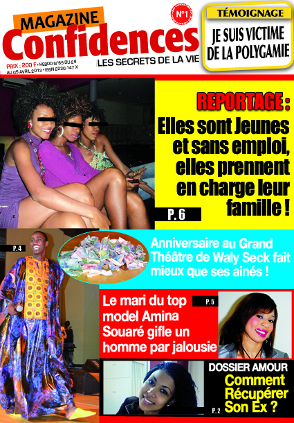 Voici la couverture de votre Journal Confidences Mag