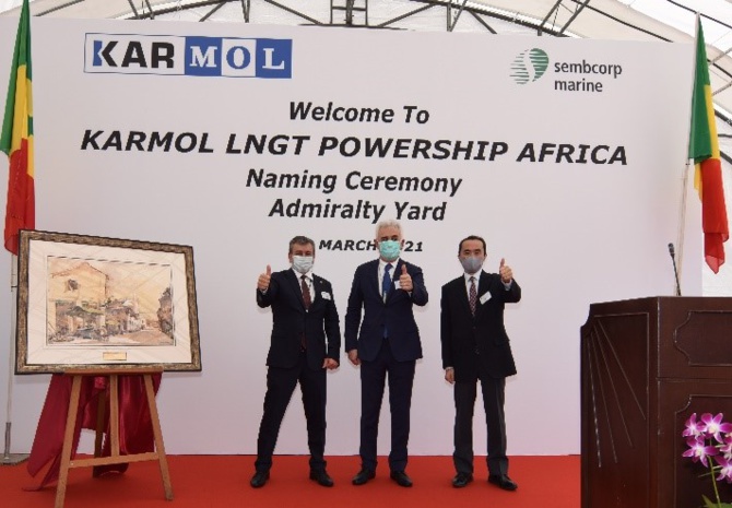 ENERGIE - Karpowership: Le premier GNL à électricité de KARMOL URSF "KARMOL LNGT AFRICA" entame le voyage pour le Sénégal