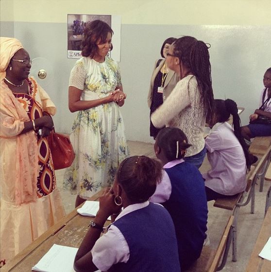 La visite de Michelle Obama et Marième Sall au collège Martin Luther King