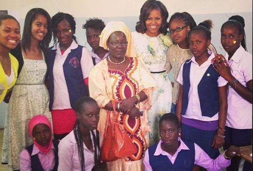 La visite de Michelle Obama et Marième Sall au collège Martin Luther King