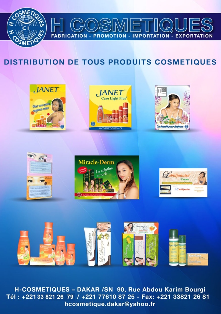 SENEGAL DAKAR  H COSMETIQUES : DISTRIBUTION DE PRODUITS COSMETIQUES