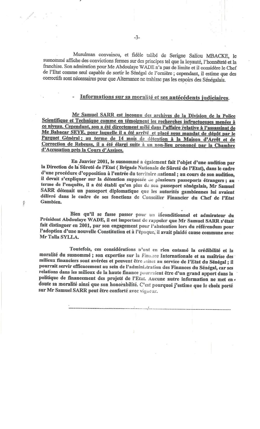 [Exclusif! Documents] Enquête sur les biens mal acquis : Et si Macky decide de témoigner pour Samuel Sarr!