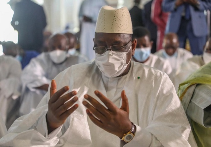 Célébration de fête de la Korité: Le Président Macky Sall a prié à la Grande mosquée de Dakar