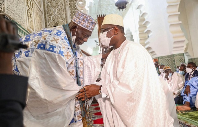 Célébration de fête de la Korité: Le Président Macky Sall a prié à la Grande mosquée de Dakar