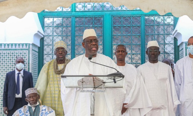 Célébration de fête de la Korité: Le Président Macky Sall a prié à la Grande mosquée de Dakar