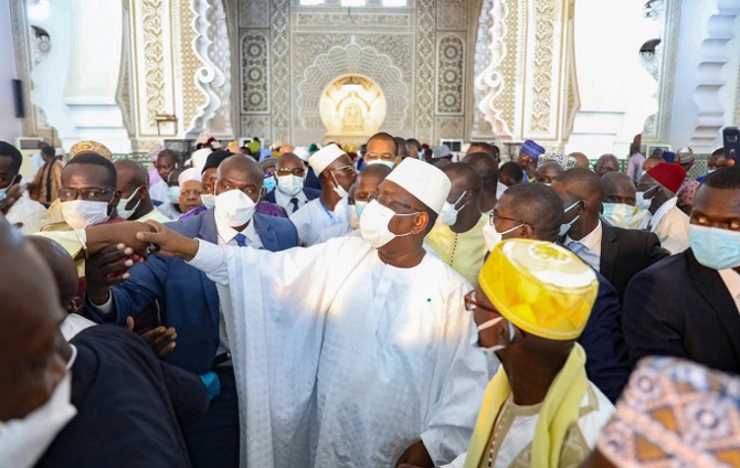 Célébration de fête de la Korité: Le Président Macky Sall a prié à la Grande mosquée de Dakar