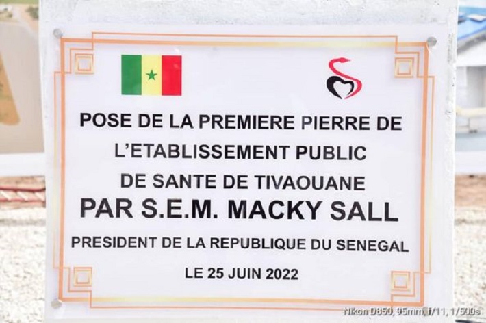 Cérémonie de pose de première pierre : « L'hôpital de niveau 3 de Tivaouane portera le nom de Seydi El Hadj Malick Sy »