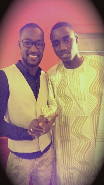 Bathie Samba pose avec son ami Waly Seck