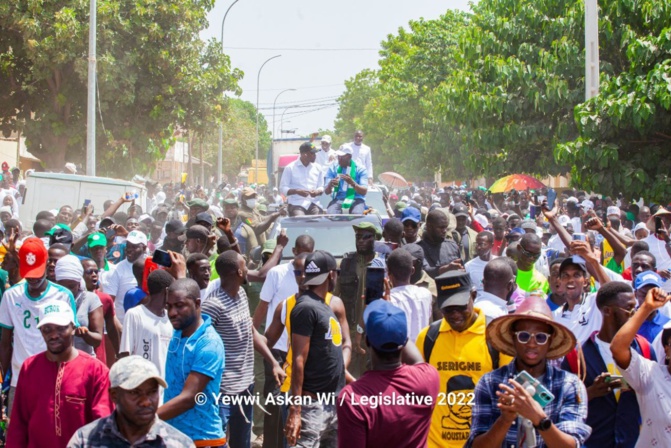 Législatives 2022 : Caravane de la coalition Yewwi Askan Wi à Tivaouane, Ndiassane et Mbour, hier, samedi 16 Juillet