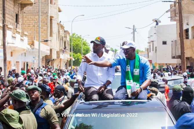 Législatives 2022 : Caravane de la coalition Yewwi Askan Wi à Tivaouane, Ndiassane et Mbour, hier, samedi 16 Juillet