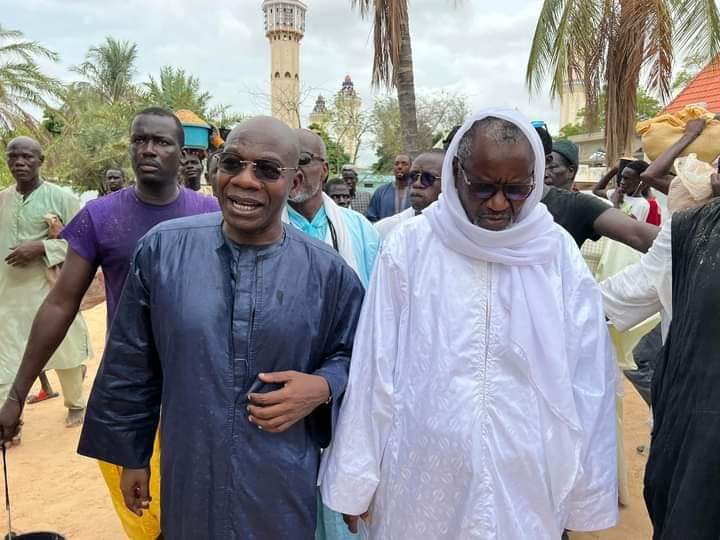 Photos : Serigne Mourtada Mom Serigne Fallou Mbacké rend visite à Serigne Saliou Ndigueul Thioune lors des activités du « Sêk » à Matlaboul Fawzayni