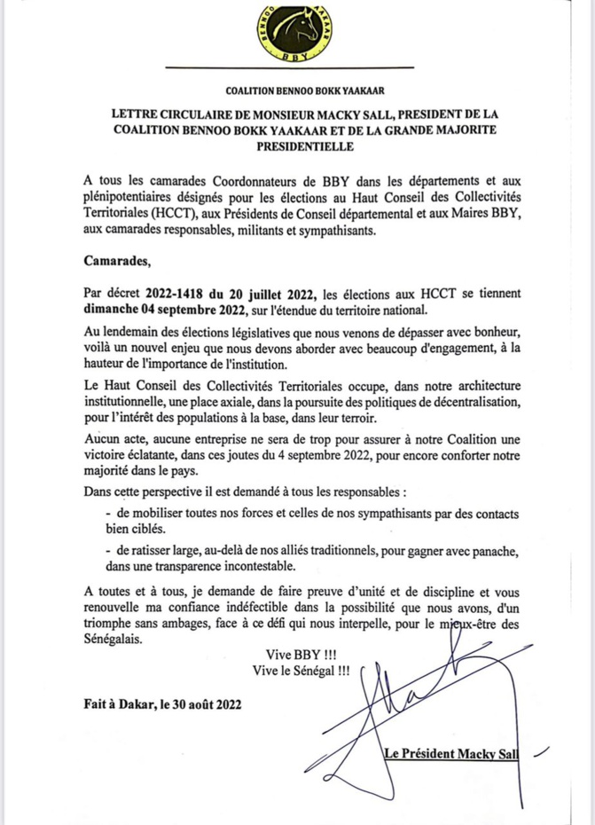 La date des élections du HCCT actée: Ce sera  pour le dimanche 4 septembre prochain (Document)