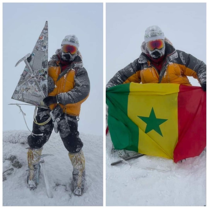 L'alpiniste Zakaria Lamrani hisse le drapeau du Sénégal à 5642m, sur le Mont Elbrouz (Russie)