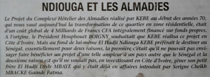 Souvenir - Ndiouga Kébé inaugurant la route du Méridien qu'il a lui-même construite 