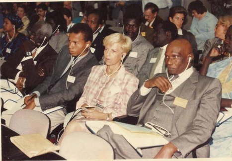 Souvenir : Me Wade, Mme Viviane et leur fils Karim lors d'une rencontre internationale