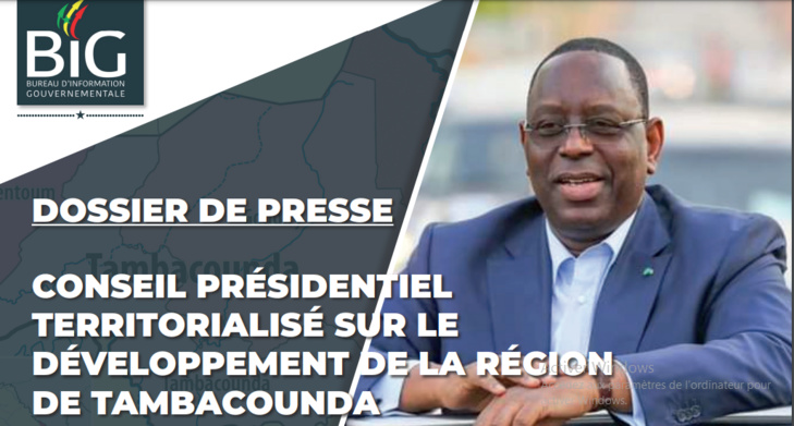 Conseil présidentiel territorialisé sur le développement de la région de Tambacounda